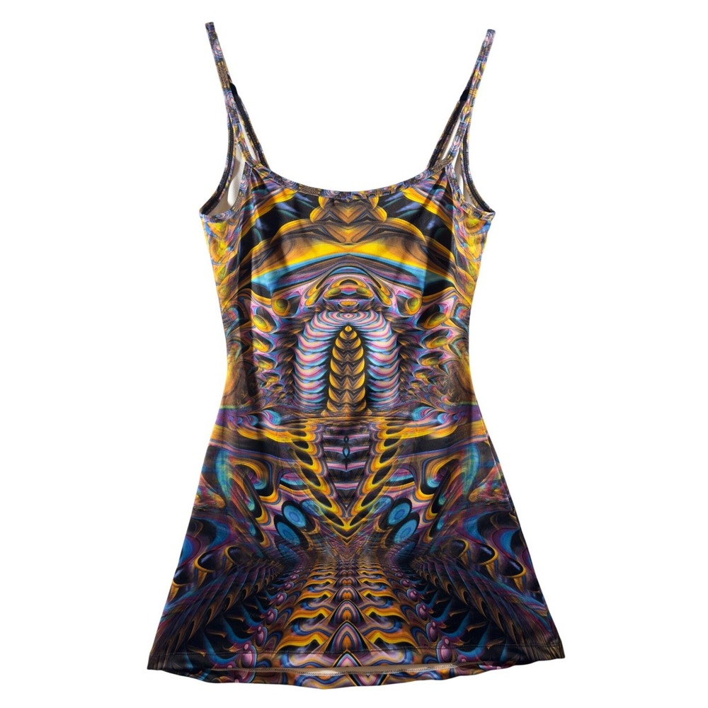 349 | Vision Lab Johnathan Singer Psychedelic Art Dress Festival Rave Bodycon